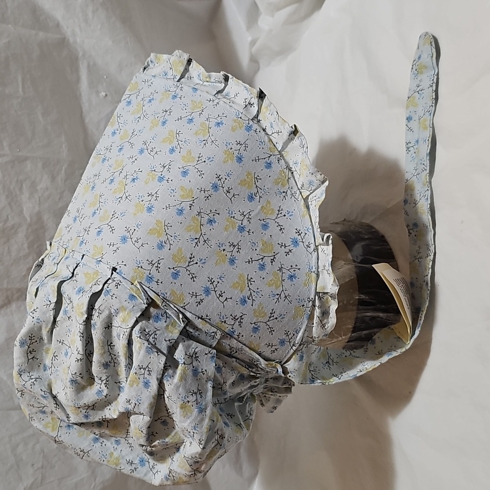 Pioneer Prairie Blue Floral Sun Bonnet Ladies Size X-Large Used